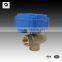 3 way motorizd water ball valve T flow for solar water system brass hot water control