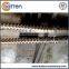 Conical twin screw and barrel for PVC pipe extruder