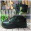 Black genuine leather military canvas leather jungle boots army boots