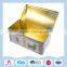 Big tin boxes with hinged cover for collection postcards
