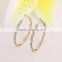 14K gold plated fashion women big hoop earrings