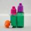 hot selling 10ml green plastic bottle with long thin tip  China