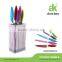 Hot selling color knife set with acrylic block swiss knife set
