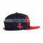 100% cotton snapback cap with 3 embroidery 6 panel cap and hat