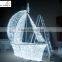 Fancy boats home decoration nice design holiday time christmas decorations with high quality led boat light