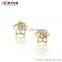 2016 women small fashion star shape 14k gold plated earring