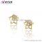 2016 women small fashion star shape 14k gold plated earring