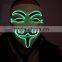 Hot Selling Party EL light Mask / EL WIRE V for Vendetta Mask