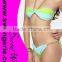 Patchwork Halter Chained Bikini with Chained Panty Sexy Modern Fashion Bikini Swimwear NA99-yellow