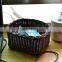 Rattan woven mini desk dust basket
