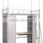 Bulk production school furniture student metal bunk bed with computer and wardrobe