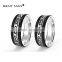 wholesale fashion jewelry couple rings 925 silver carbon fiber wedding rings set for couples