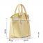 2016 high quality women shell bag can put your logo patent leather handbags