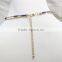 Gold Layered Set Necklace w/Blue Seedbead Copper Crystal Green Plastic Goldtone Charm Necklace 2016 Fashion Style Wholesale