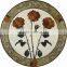 Hotel image wall decoration marble medallion backing aluminum