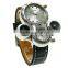 unique design two time zone watch oulm mens military watch with compass