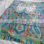 modern designe printed shawl of silk and wool scarves
