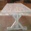 Teak Dining Table With White Distressed Finished