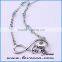 Top quality women simple design fashion long silver ball fancy necklace design jewelry