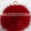 factory price big fox fur ball keychains