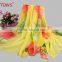 Infinity Chiffon 100% Polyster Silk Imitated Fabric Material Women Girls Scarves and Shawls Wrap With Printed Patterns