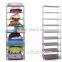 (FH-FC6010)China made dustproof covered shoe steel tube storage shoe rack