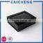 Black jewelry packing cardboard box with magnetic lid