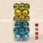 8cm gold blue inflatable christmas ornaments ball