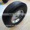 Solid rubber wheel with metal rim 10"x2.5"