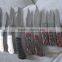 OX horn and copper handle Damascus handmade outdoor folding knife