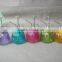 High Quality Colored Glass Soap Dispenser Vintage Mason Jar Pump
