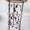 RH-4648 metal circle motif accent end table or wood top bird barrel Round sofa side table
