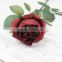SJ442BZY red artificial single rose flower,fake fabric flowers for sale