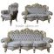 MS-1407-02 Antique furniture sofa for home and hotel silver leaf