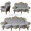 MS-1407-02 Antique furniture sofa for home and hotel silver leaf