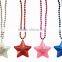 4th of July led flashing star pendant latest design beads necklace