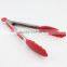 Red Silicone Food Tongs Kitchen Tools