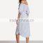 off shoulder casual women dress new stripe design latest western dress patterns for girls