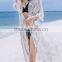 2017 western style fashion open front transparent women bikini cardigan