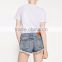 2016 custom fashion rivet ripped apparel young girl summer sexy women jeans shorts short pants half pants cotton girls