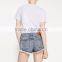 2016 custom fashion rivet ripped apparel young girl summer sexy women jeans shorts short pants half pants cotton girls