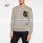 Pullover Design Digital Camo Pockets Man Knit Fabric Plain Sweatshirt