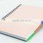Cheap PP Cover Student Notebook Colors Spiral Binding Planner Custom