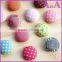 Dot printing round button scrapboling DIY mix flat back fabric covered button