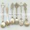 rose vintage palm tree coffee spoon /hy zinc alloy creative ice cream spoon and fork /fancy dessert spoon dinnerware