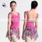 116141052 Mesh Printed Leotard Floral Leotards