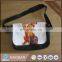 sublimation large purse black satin body with detachable flap