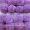 Bag charm garment accessories genuine rabbit fur pom pom in dyed colors