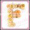Aidocrystal Hot Sale Oem Design Artificial Silk Fabric Wedding Decor Floral Arrangement Letter F