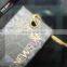 custom design printed kraft paper hang tag with copper eyelet for jeans